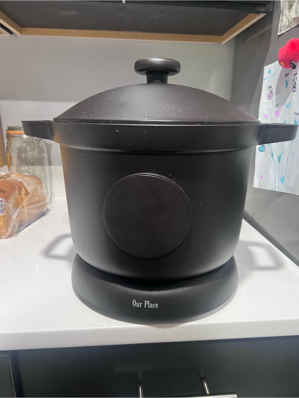 Our Place Matte Black Ceramic Pot with Lid